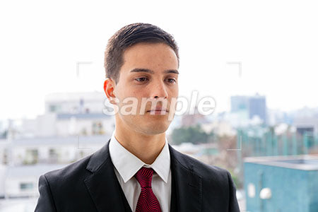 ビジネスマンの男性のその他の表情、うれいの表情 a0010013PH