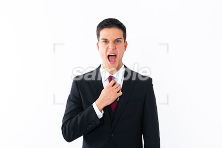 ビジネスマンの男性の激怒の顔 a0011019PH