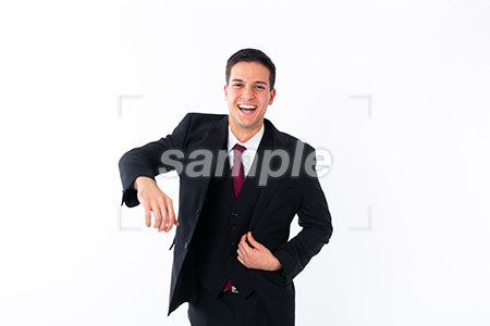 外国人男性のジャケットを着て笑顔 a0011069PH