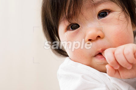指をくわえて見つめる赤ちゃんシーン a0030062PH