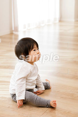 床に座る赤ちゃん a0030524PH
