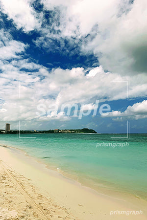 白い砂浜の海岸シーン グアムの海、旅行のイメージ b0020002PH