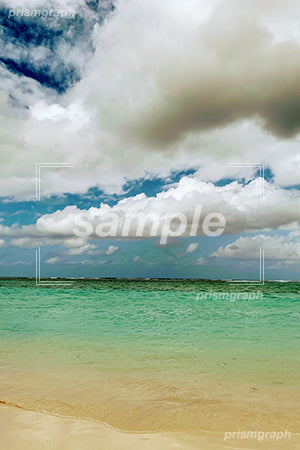 白い砂浜と雲シーン 海外旅行 b0020014PH