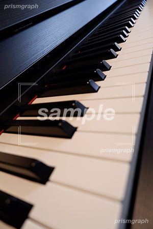 pianoの鍵盤と黒鍵 右側から撮影した b0040006PH