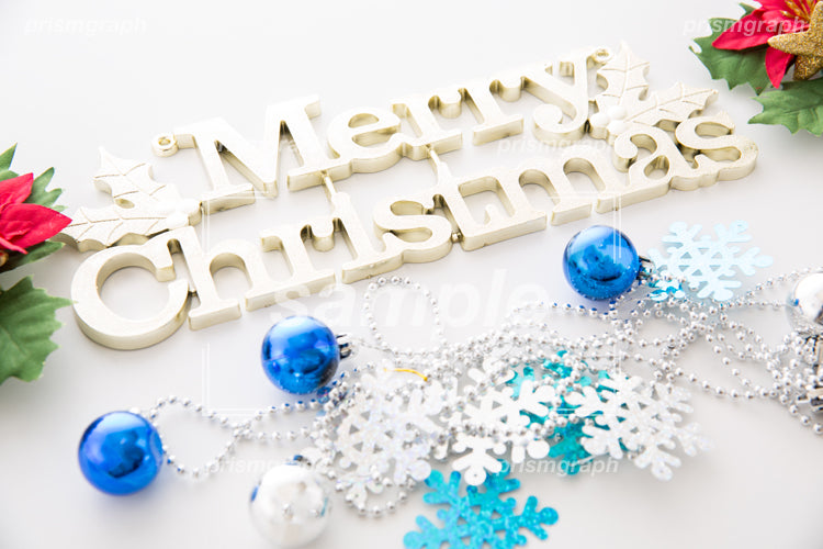 Merry Christmasの文字と装飾 f0030008